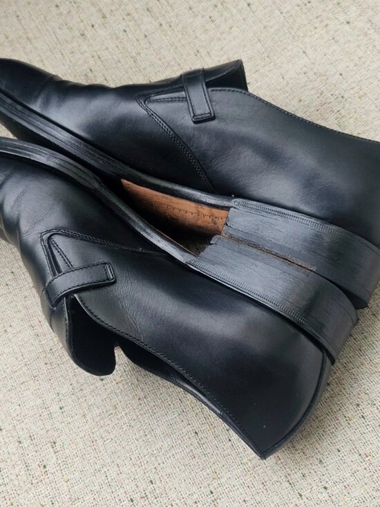 Vintage Salvatore Ferragamo Men Shoes Slip On Black Leather Size 7EE Made Italy main image 12